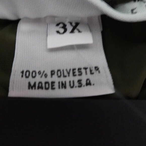 Bryn Walker Side Ruched Pants Women's Plus Size 3X Green Wide Leg Made in USA - Picture 8 of 10